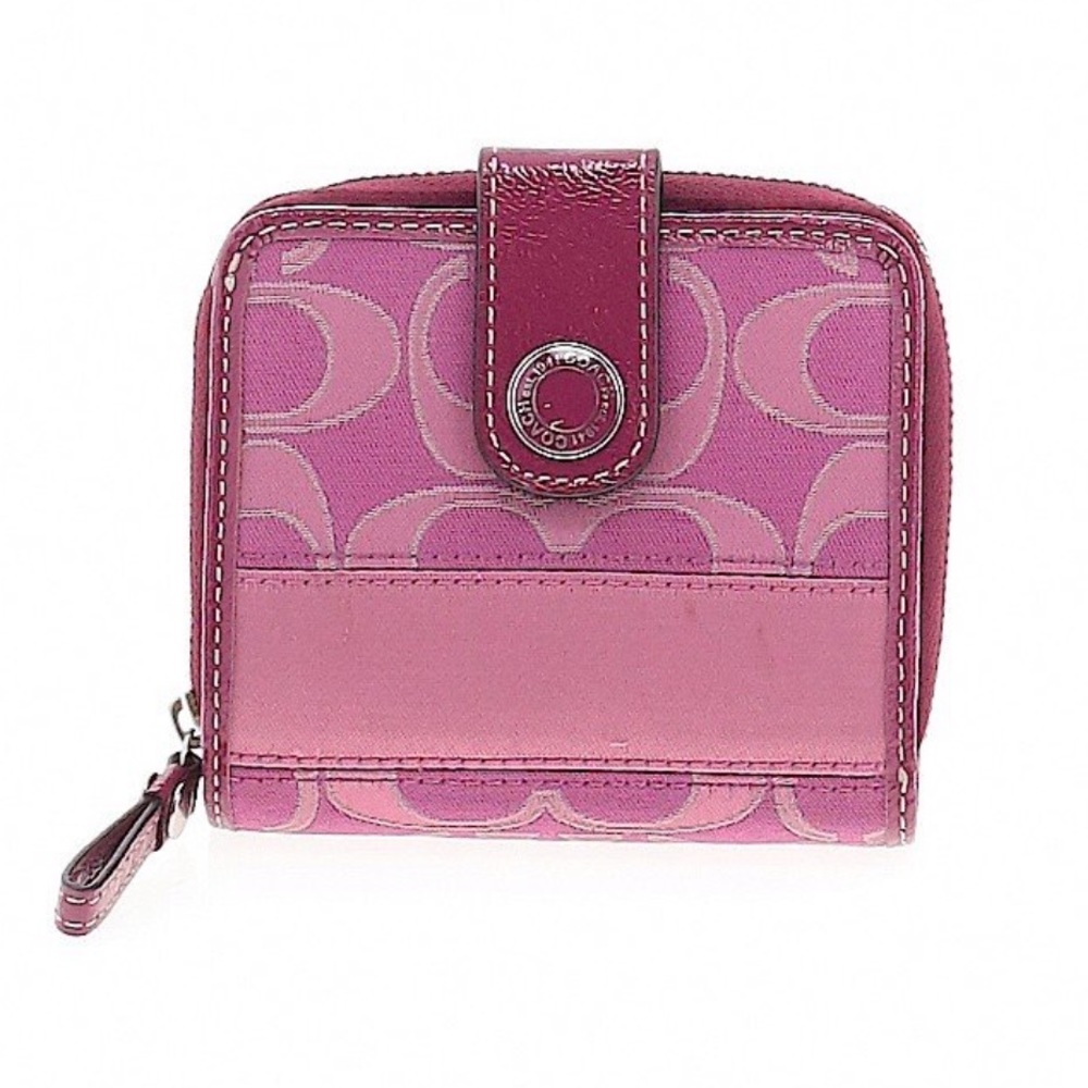 Coach Authentic Pink Monogram Wallet